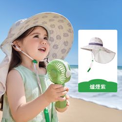 kocotree - 圈圈派對防曬帽-爐煙紫