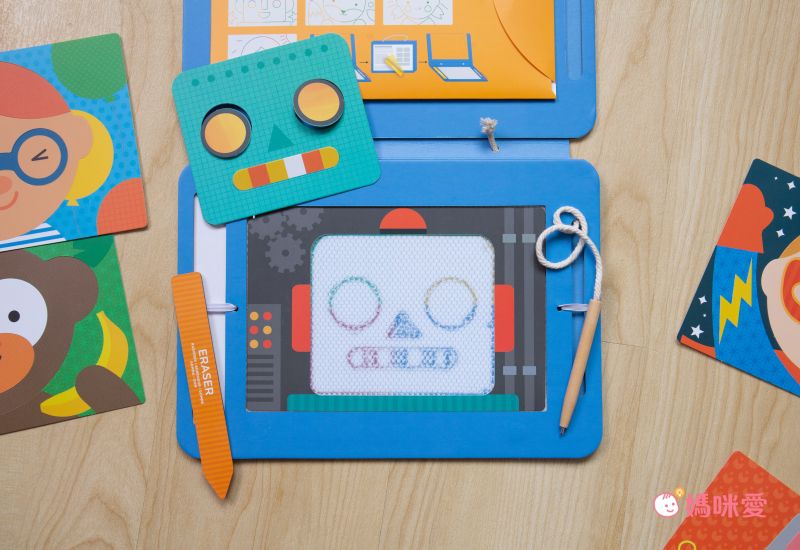 美國 Petit Collage - 【新品】彩色磁性塗鴉板-百變的臉