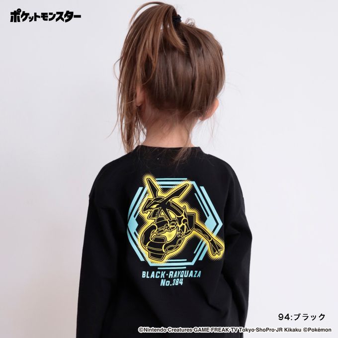 日本 BRANSHES - 超帥寶可夢前後印花長袖上衣-路卡利歐-海軍藍