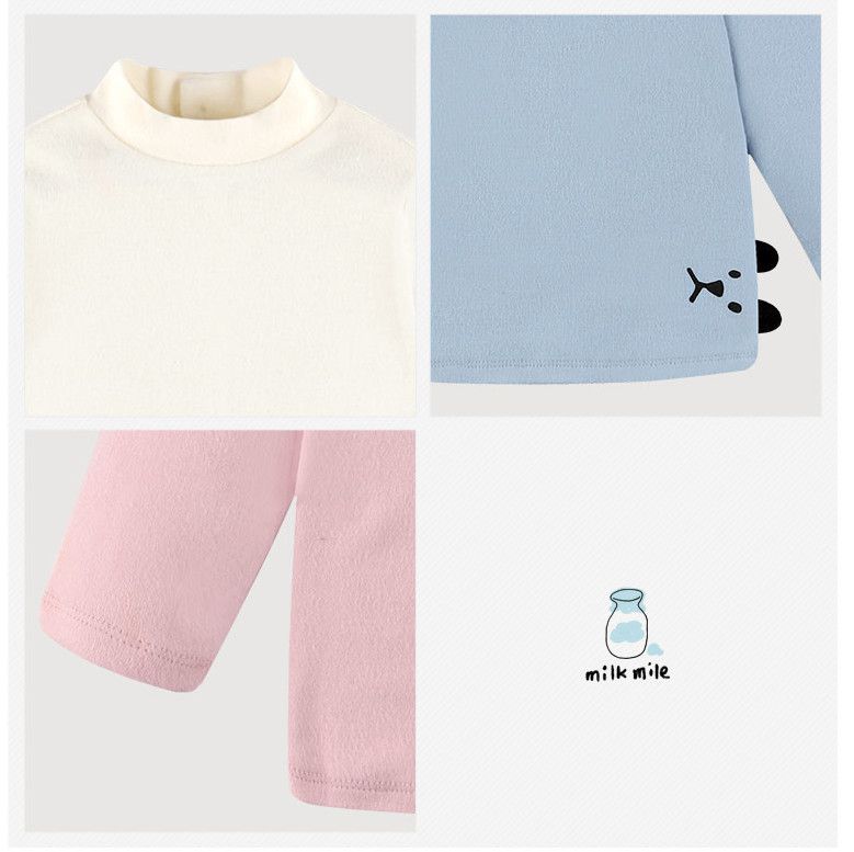 韓國 milk mile - (裏起毛)側邊小狗狗內搭衣-粉紅