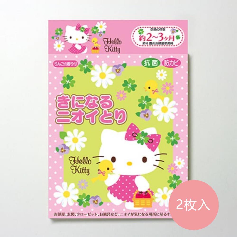 日本製 神奇小鳥防霉/抗菌/除臭香氛掛片4件組-居家通用款-HelloKitty-2枚入