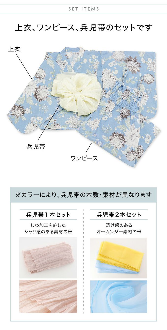 日本 Catherine Cottage - 夢幻2way純棉兵兒帶浴衣(可當洋裝)-復古小花-春意綠