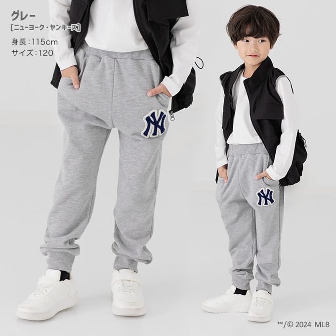 日本 Chil2 - MLB聯名 裏毛休閒運動長褲-波士頓紅襪-海軍藍