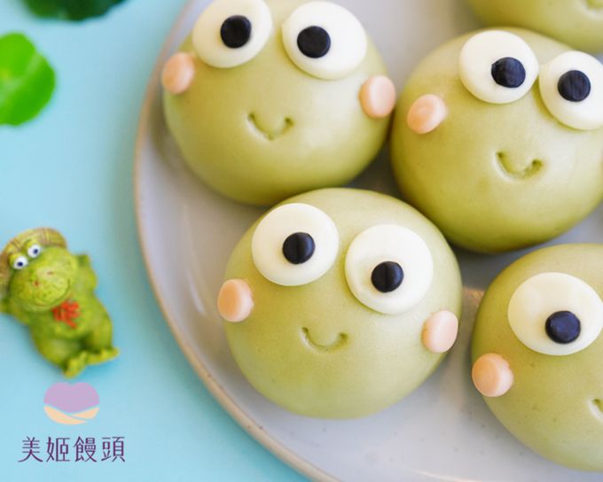 美姬饅頭 - 小青蛙鮮乳造型饅頭-35g*6顆
