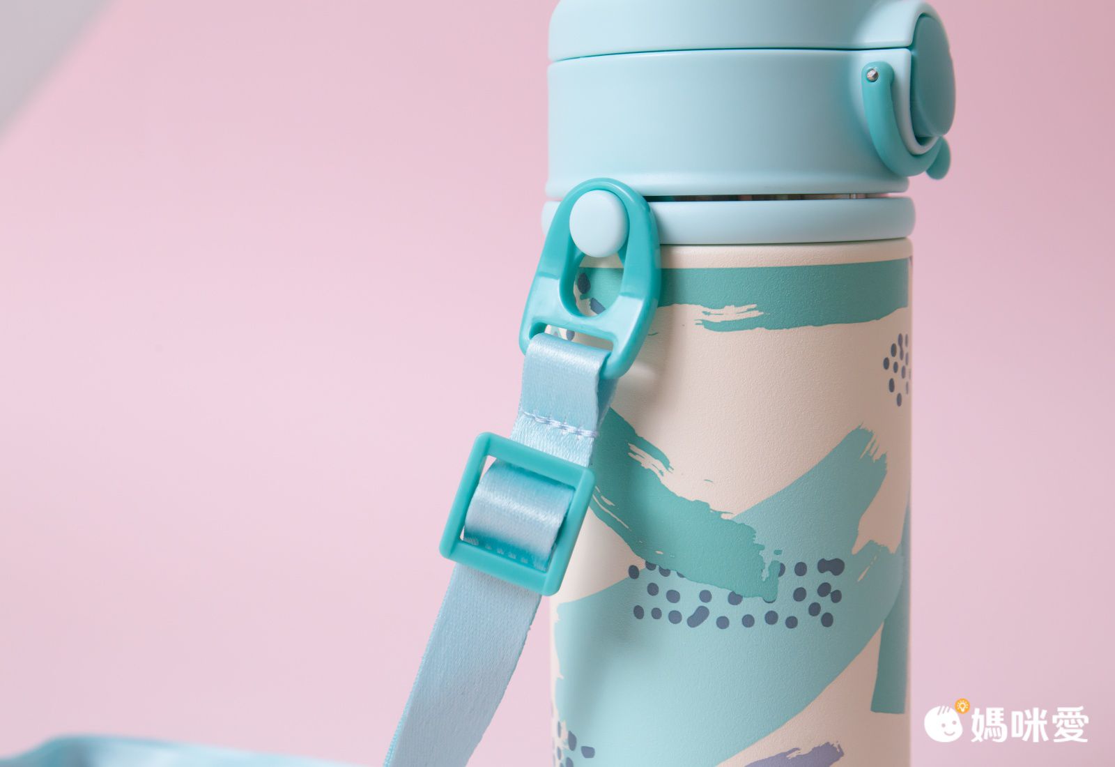 Nuby - NUBY純鈦兒童保溫杯(細吸管/附背帶)_380ml