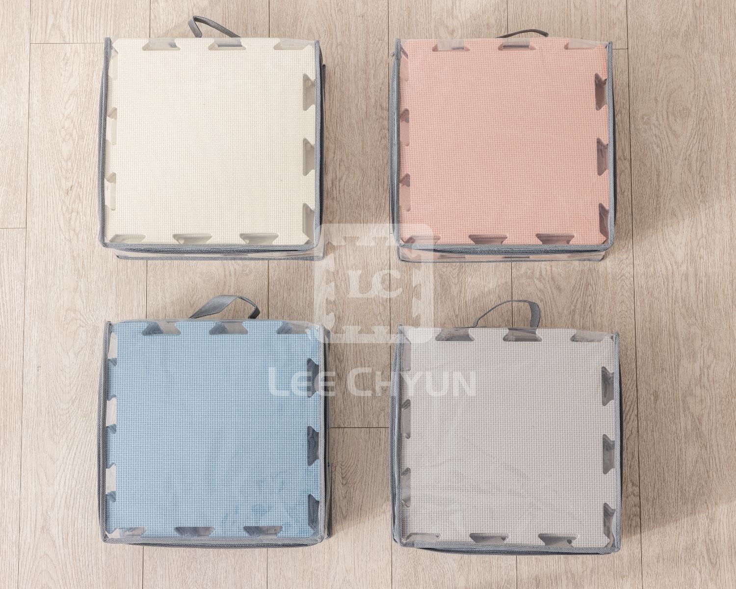 LC - EVA巧拼地墊-櫻花粉-9片