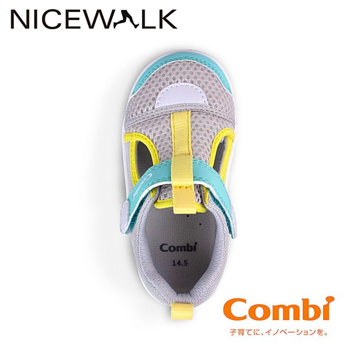 日本 Combi - COMBI醫學級NICEWALK兒童成長機能鞋(寶寶段)-休閒鞋-灰色