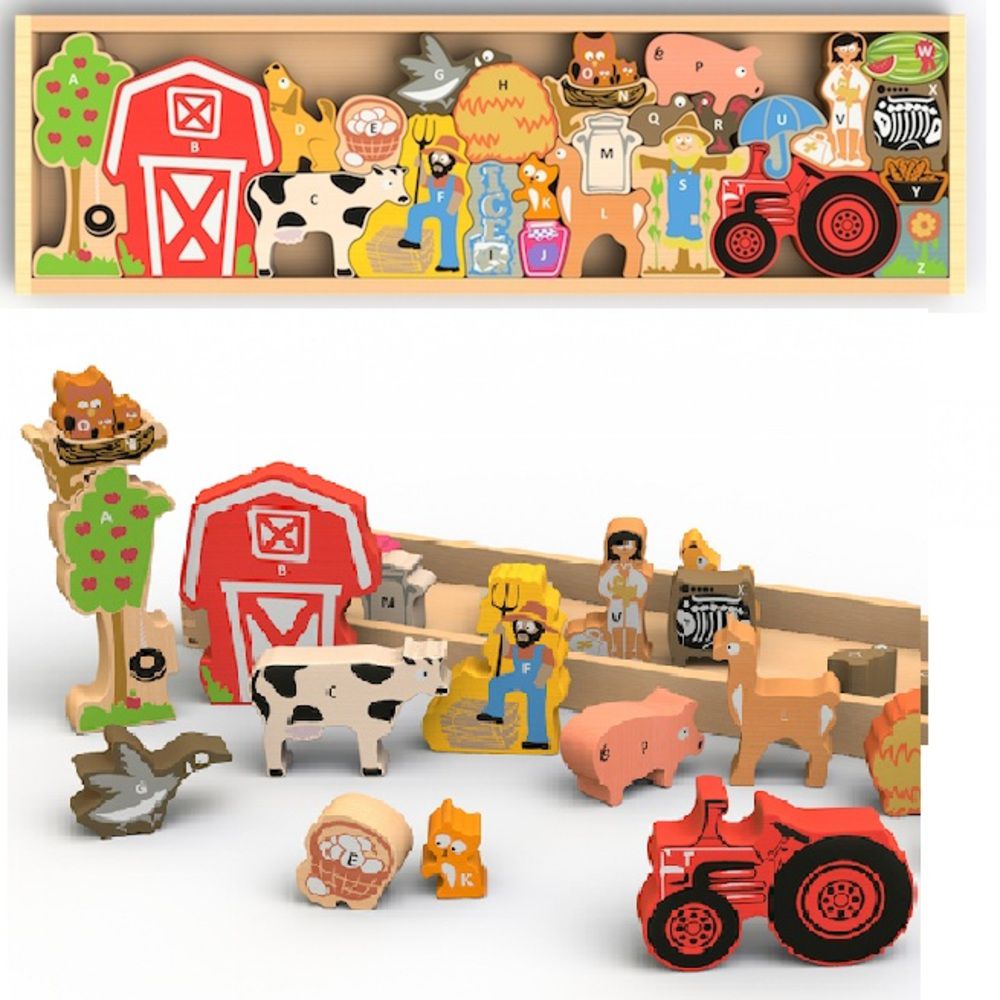 美國 Begin Again - 木頭造型玩具 農場動物 I1601