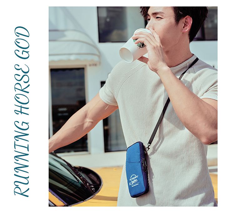 M Square - 運動休閒臂包-迷彩藍