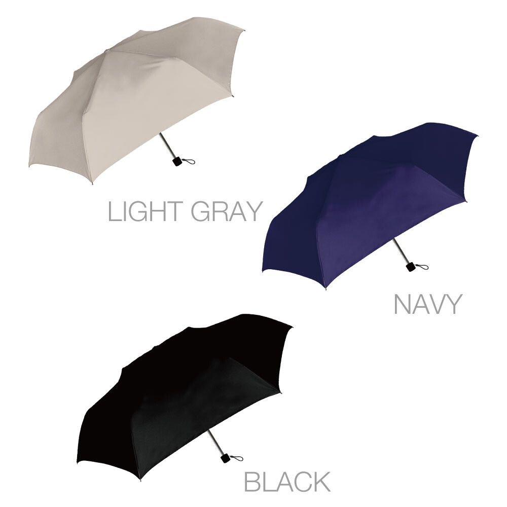 日本中谷 - 抗UV 輕量折疊傘/晴雨兩用傘-簡約黑 (傘骨55cm)