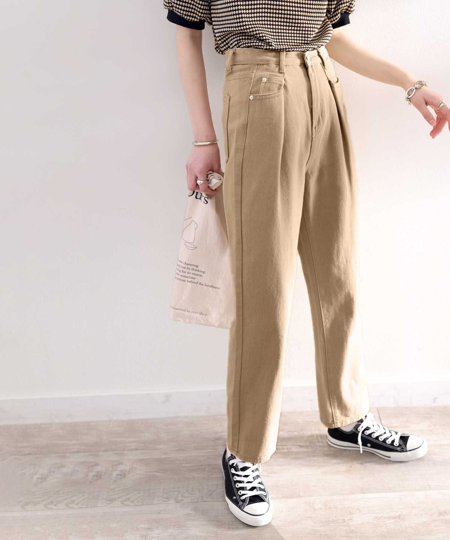 日本 Classical Elf - [熱銷NO.1]  舒適顯瘦打褶長褲-黑