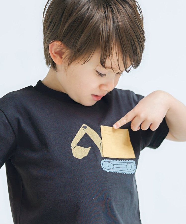 日本 apres les cours - 童趣印花口袋短袖上衣-昆蟲-草綠