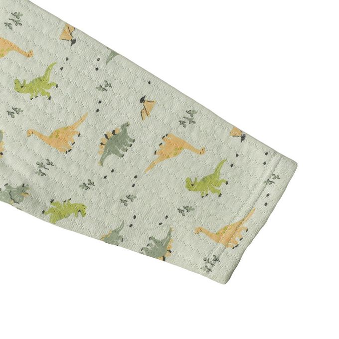 akachan honpo - 長袖家居服 穿衣練習-套頭式 恐龍-淺綠色