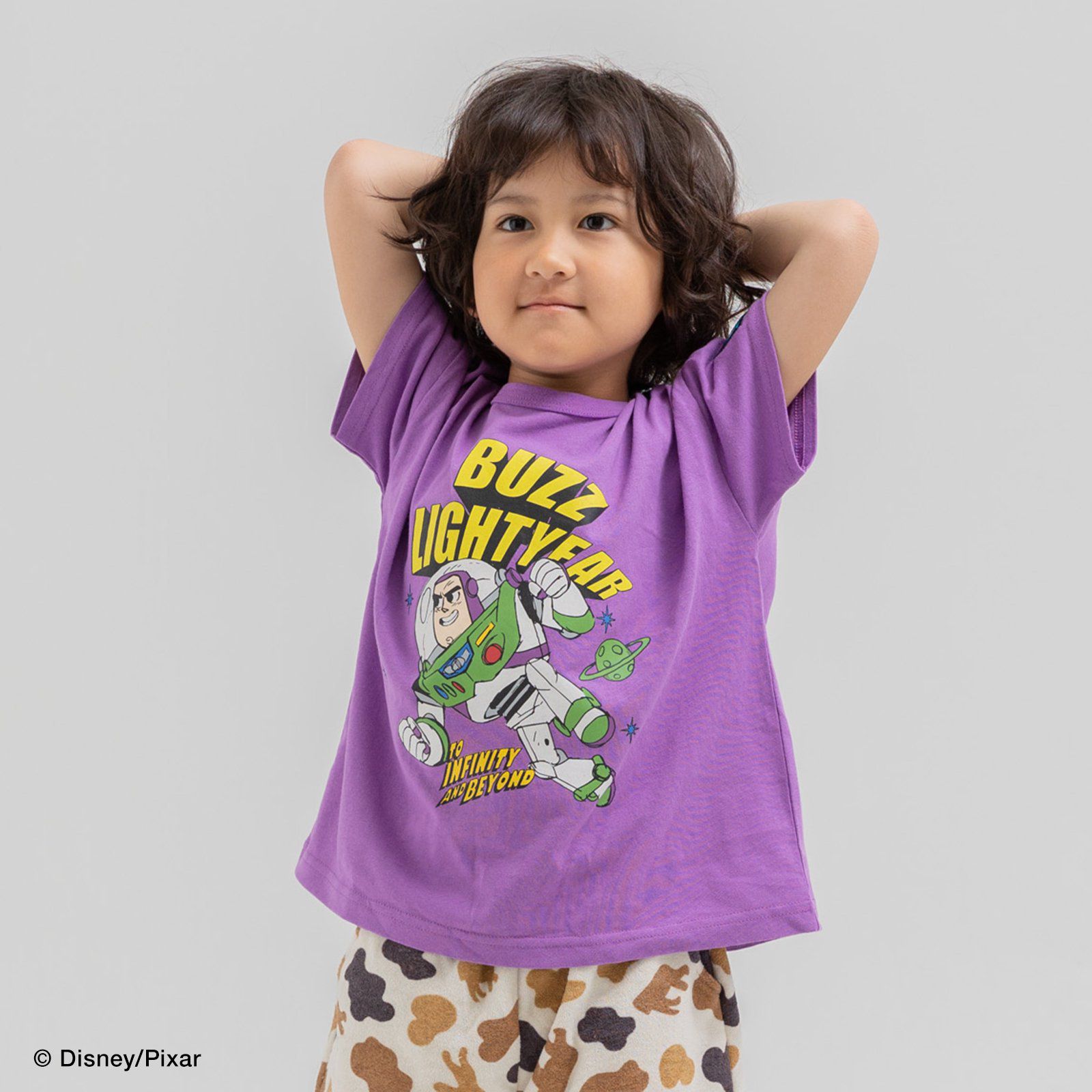 日本 Chil2 - 迪士尼聯名 印花短袖上衣-巴斯光年-白