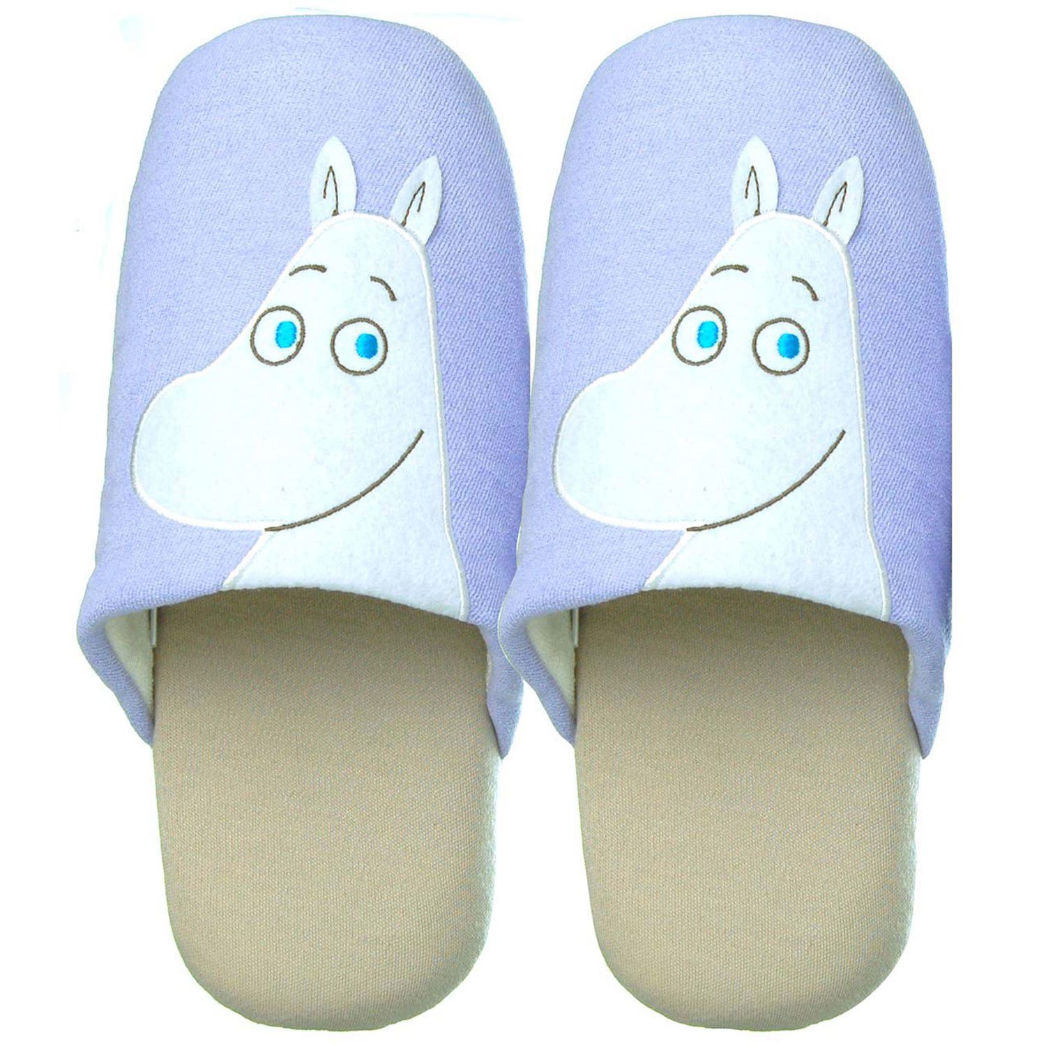 日本千趣會 - 嚕嚕咪 刺繡質感室內拖鞋-灰 (M(22-24cm))