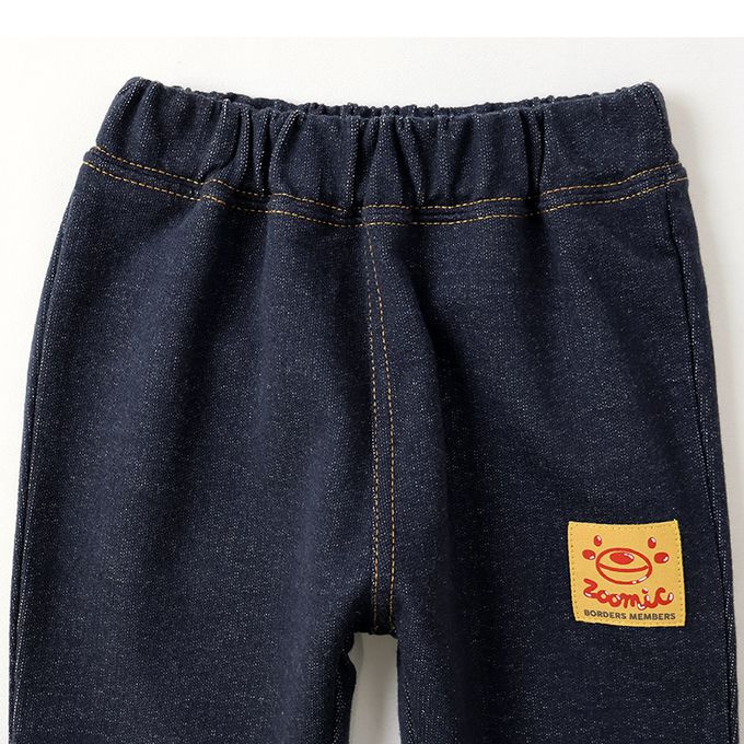 日本 ZOOLAND - 柔軟舒適格紋七分褲-蛋包飯口袋-海軍藍