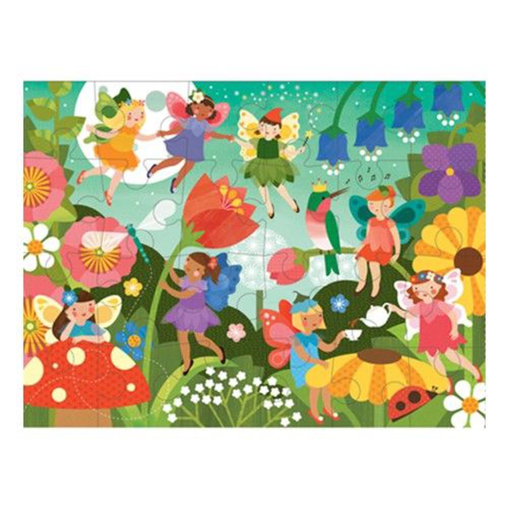 美國 Petit Collage - 地板拼圖-花園精靈-24片