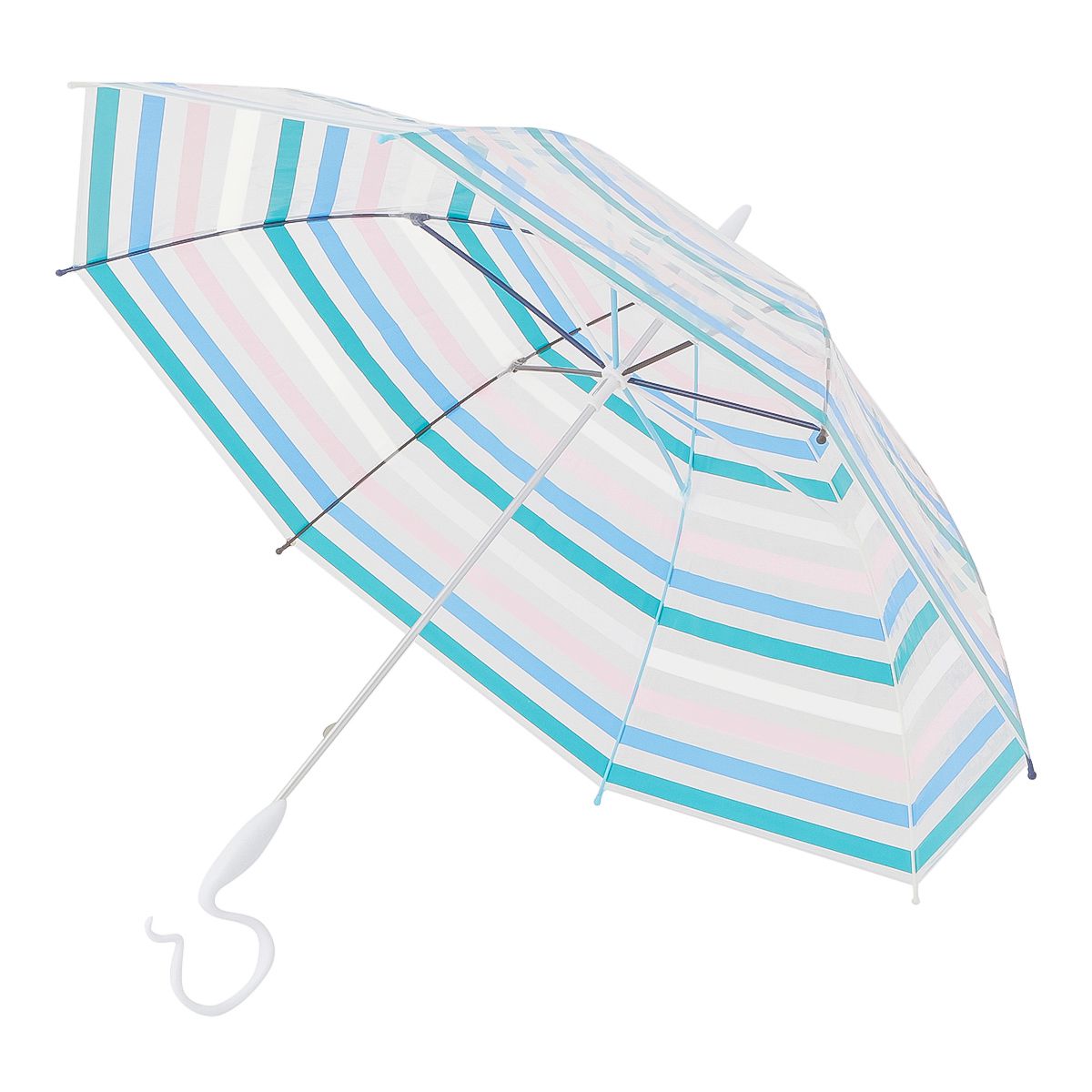 日本Caetla - Evereon可替換式環保輕量傘-糖果條紋-糖果藍