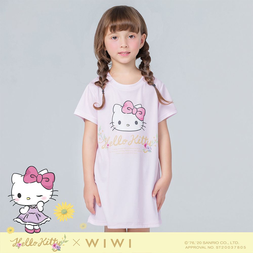 WIWI - 花園-花園Hello Kitty防曬排汗涼感衣-童-戀愛粉