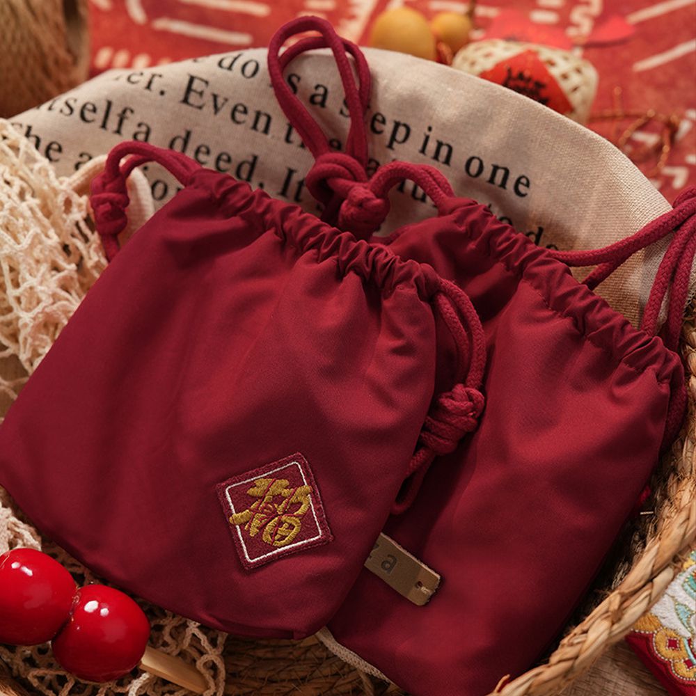 防潑水小福包-滿滿福氣裝起來-紅色 (F)