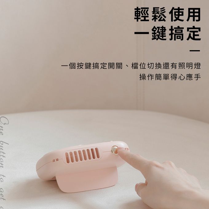 Timo - 復古相機造型 上吹式脖掛風扇 USB風扇-白色