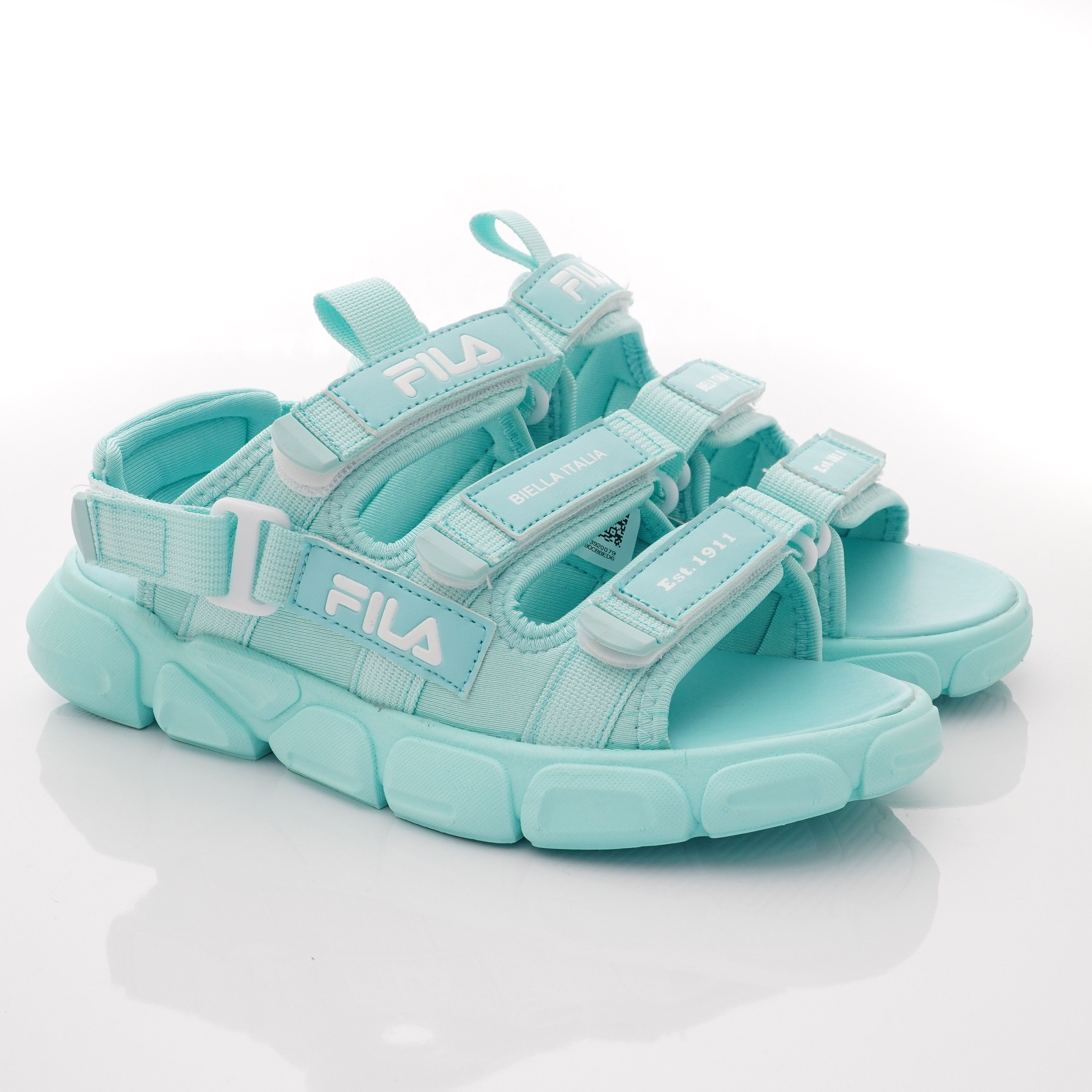 FILA - 輕量韓版運動涼鞋款(中小童段)-水藍