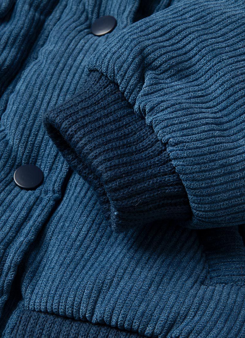 韓國 OZKIZ - (內鋪棉)燈芯絨縮袖口外套