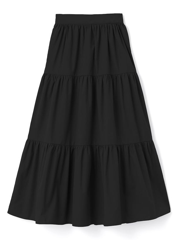 日本 GRL - 文藝百搭層次蛋糕長裙-象牙杏