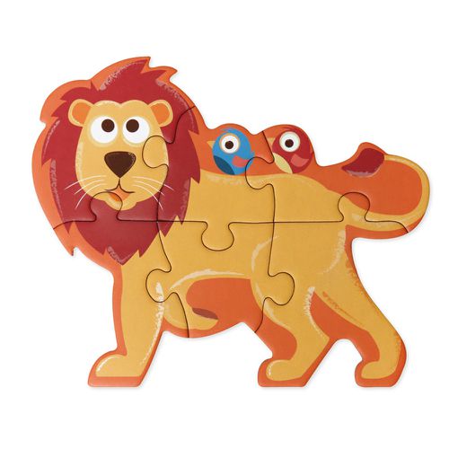 寶寶拼圖 (叢林動物) (5入小拼圖)