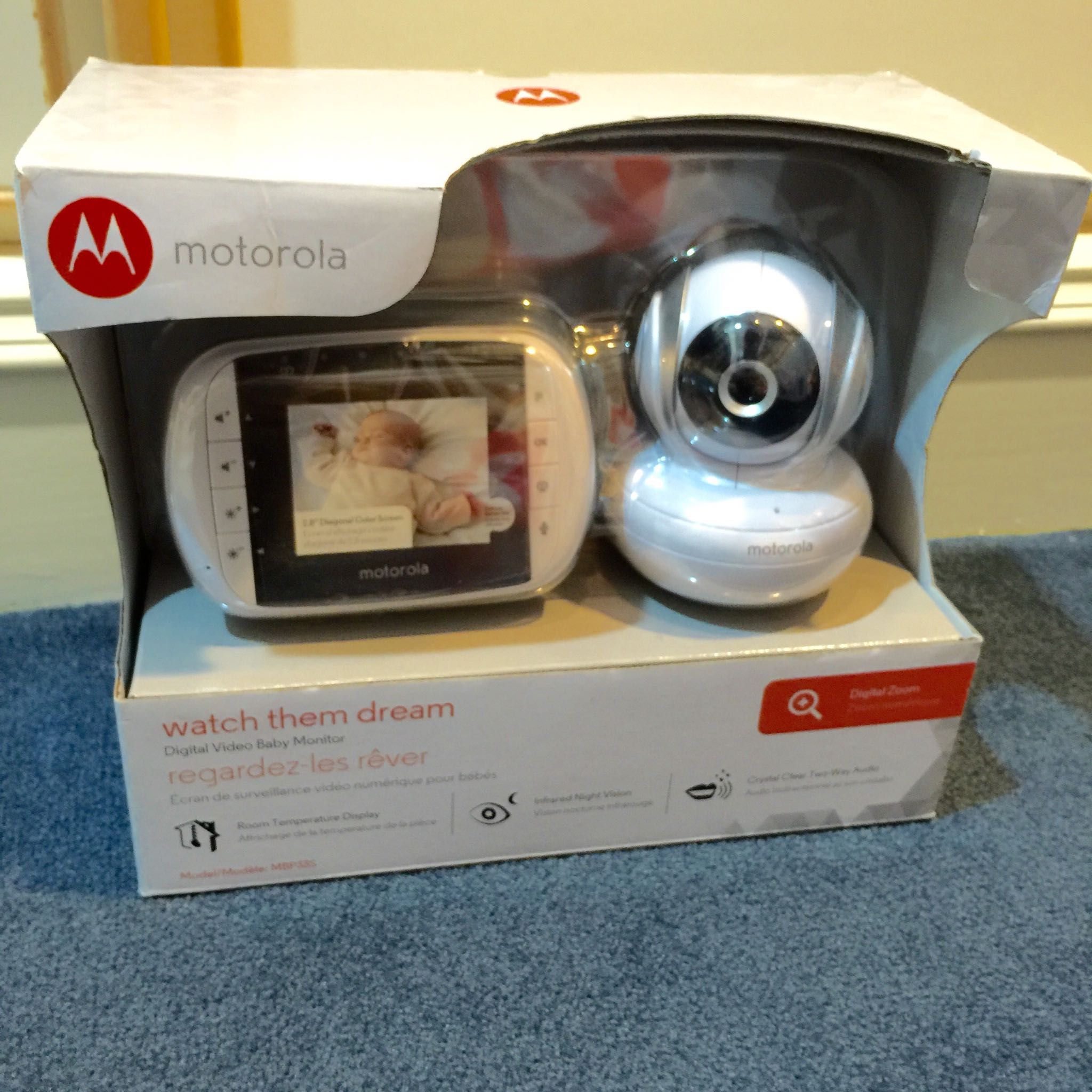 美國購回/Motorola MBP33S 無線彩色液晶嬰兒監視器