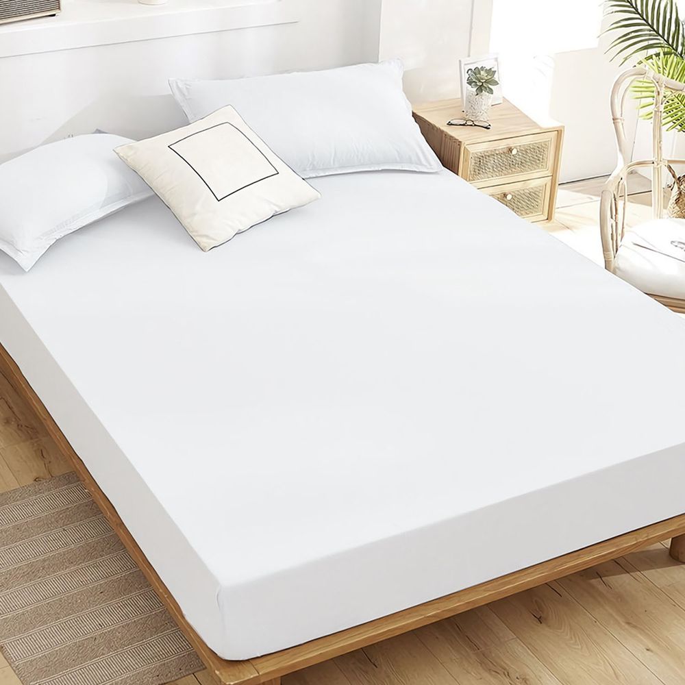 澳洲 Simple Living - 天絲福爾摩沙枕套床包組-台灣製-優雅白