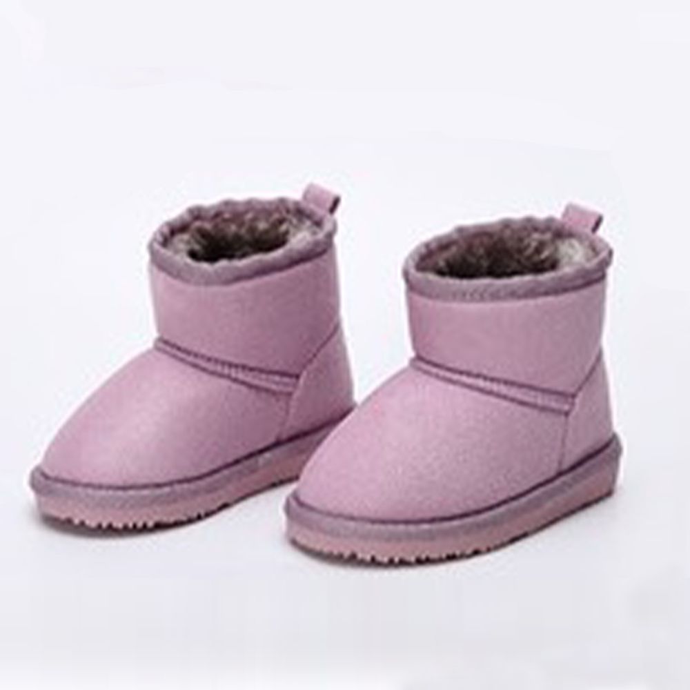 日本 Maison de Ravi - 保暖毛絨短筒雪靴-星塵紫
