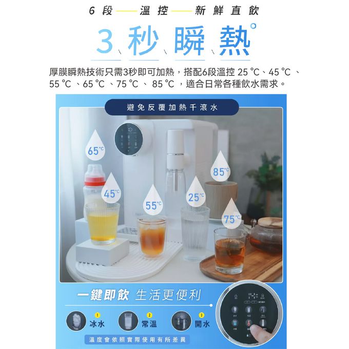 冰水、溫水、熱水、氣泡水 四合一一機搞定