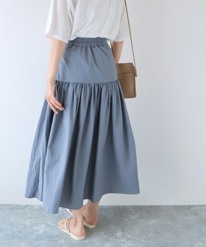 日本 BLUE EAST - 百搭顯瘦長裙-米杏