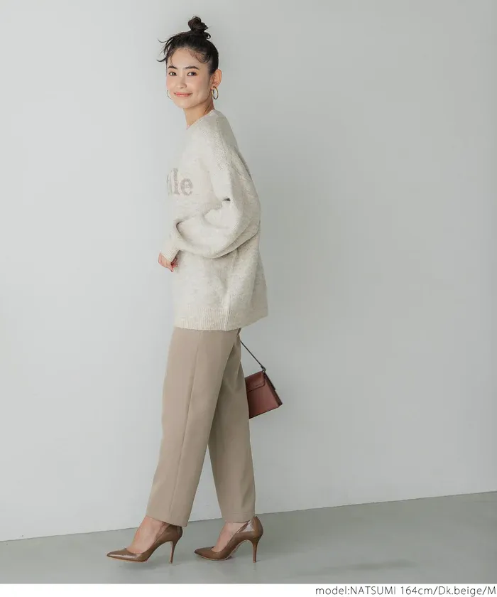 日本 COCA - 薄款打褶洗鍊修身錐型褲-米杏