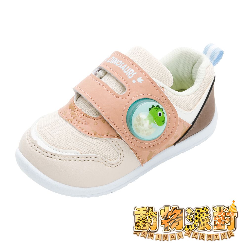 ARNOR - 恐龍探險隊 童鞋 電燈運動鞋 ASKX40111-減緩跑步壓力輕量鞋底-米咖-(寶寶中童段)