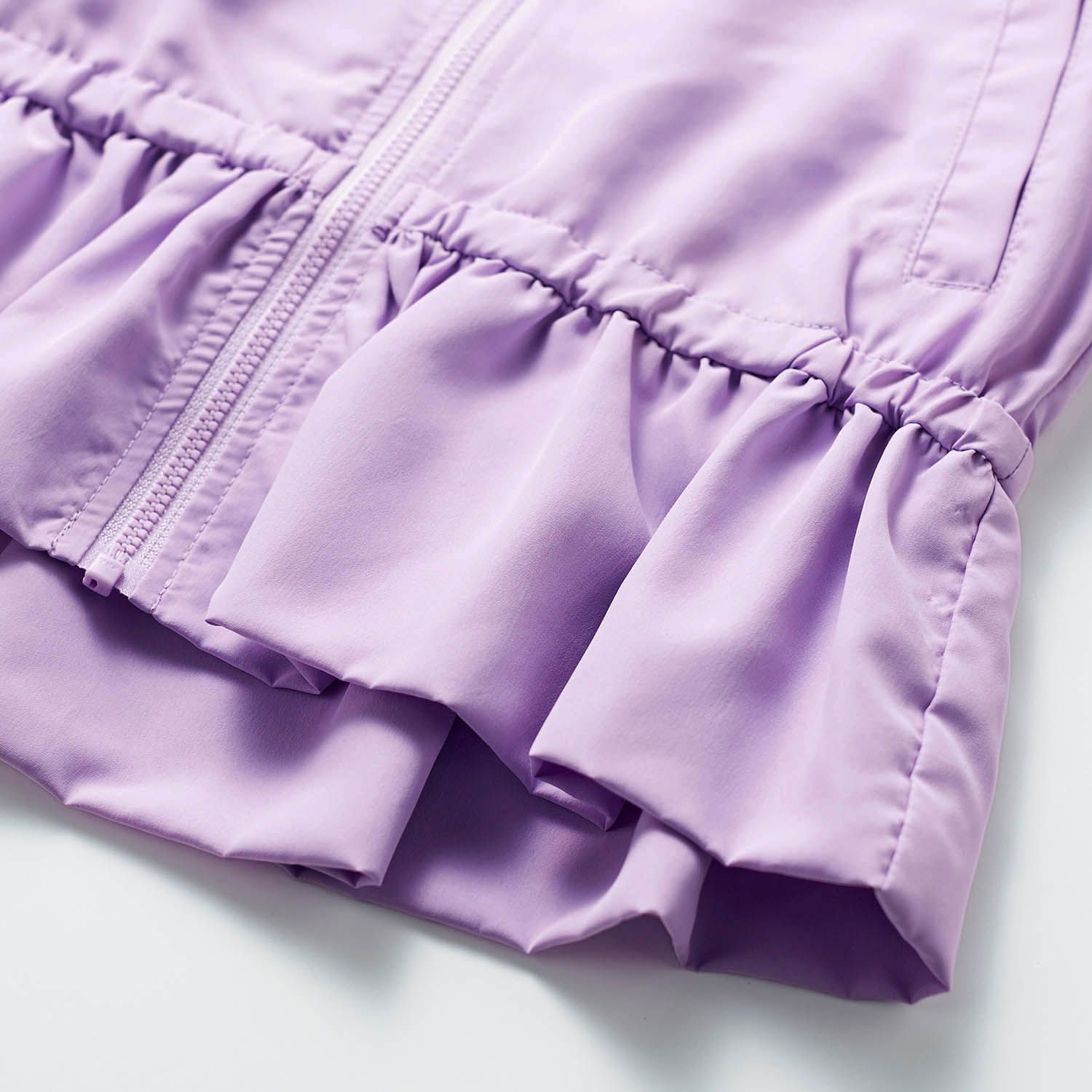 日本千趣會 - 迪士尼公主荷葉衣襬防風連帽外套-長髮公主-粉