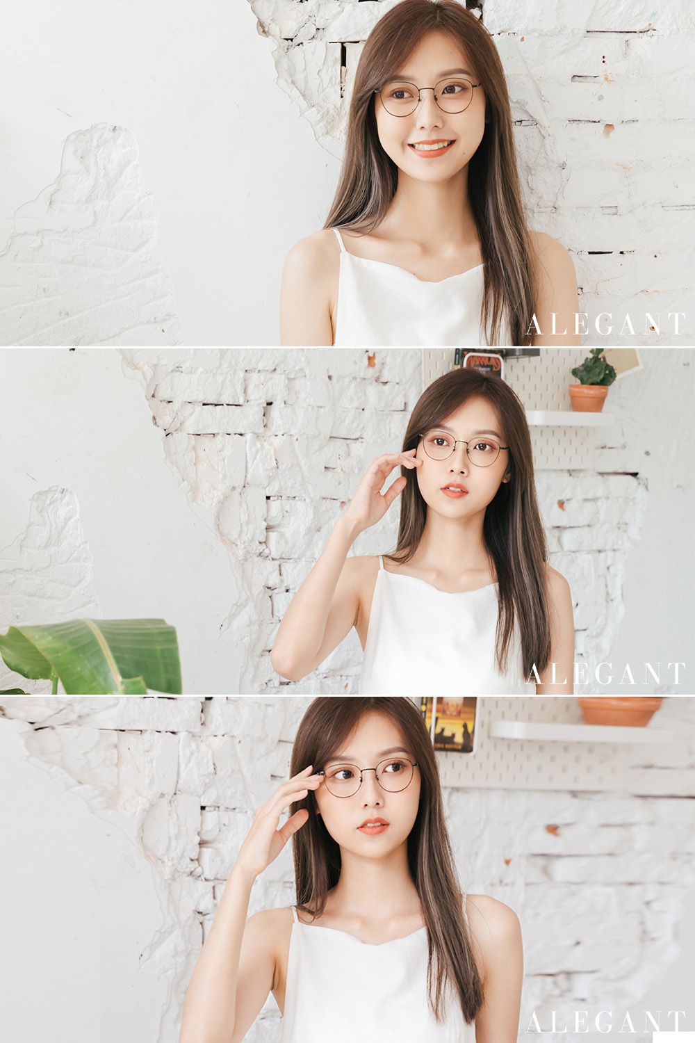 ALEGANT - 率性黑雪松橢圓鏡框輕量鏡腳UV400濾藍光眼鏡