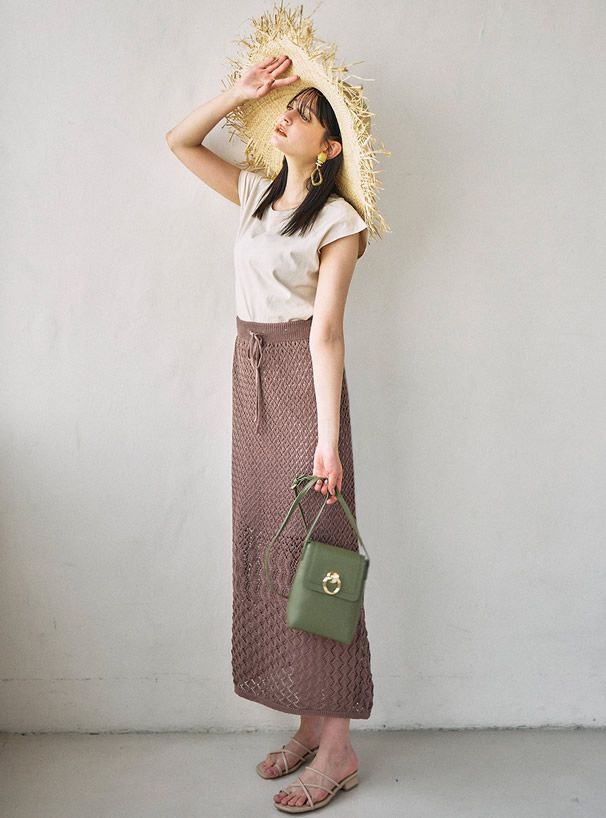 日本 GRL - 100%美國棉透氣百搭短袖上衣-杏