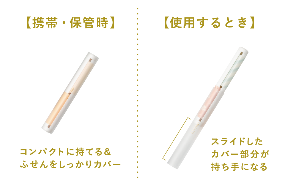 日本文具 Kanmido - LITTRO 便攜筆式口紅便利貼-文青線條-灰