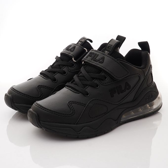 FILA - FILA氣墊純黑運動鞋-3-J811X-000黑(中大童段)-運動鞋-黑