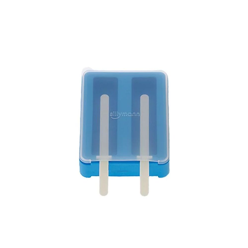 韓國 sillymann - 100%鉑金矽膠冰棒分裝盒-藍