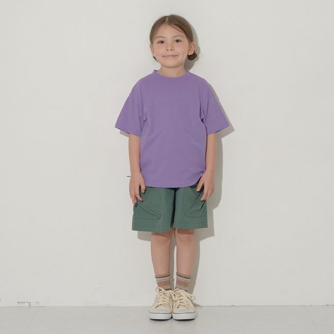 日本 b-ROOM - [低價]純棉柔軟素色T恤-炭灰