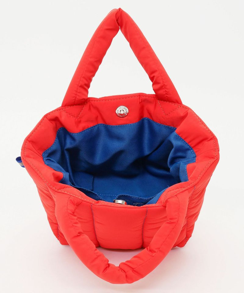 日本 COOCO - 衍縫鋪棉雲朵手提包-亮橘 (W20*H18*D14cm)