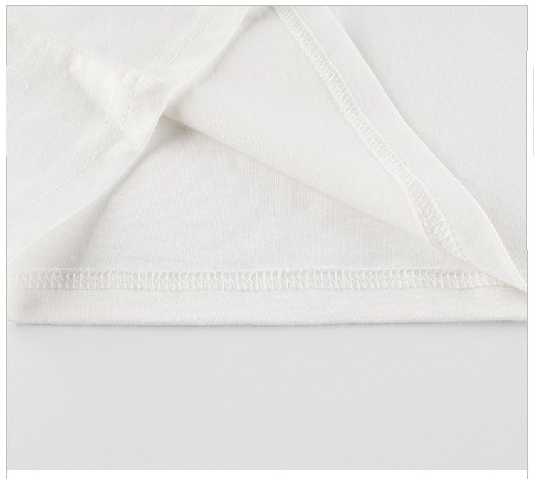 純棉圓領薄長袖上衣-兔兔臉-米白+深灰