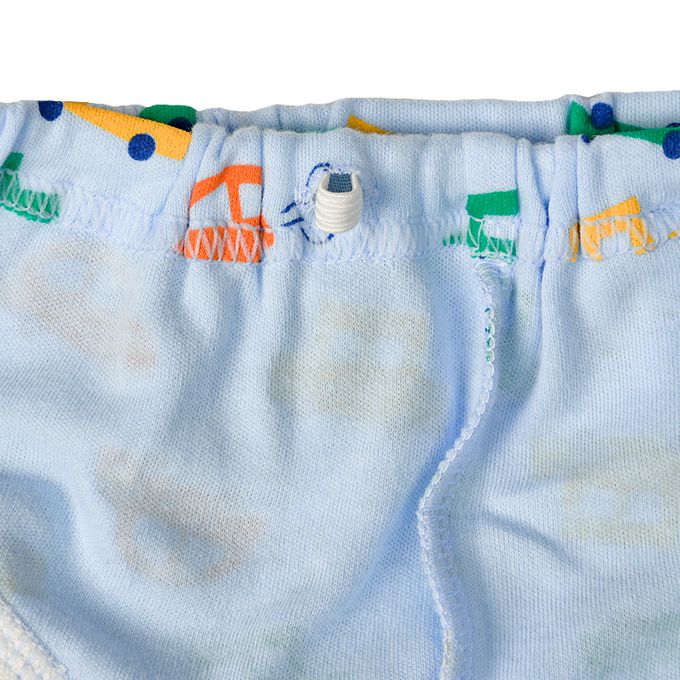 akachan honpo - 3層學習內褲2入組-交通工具&猴子-淺藍色