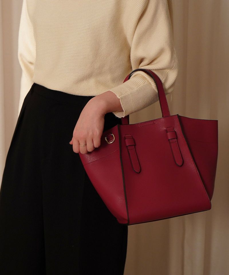 日本 COOCO - 仿皮蝙蝠托特包-氣質杏 (W20*H24*D18.5cm)