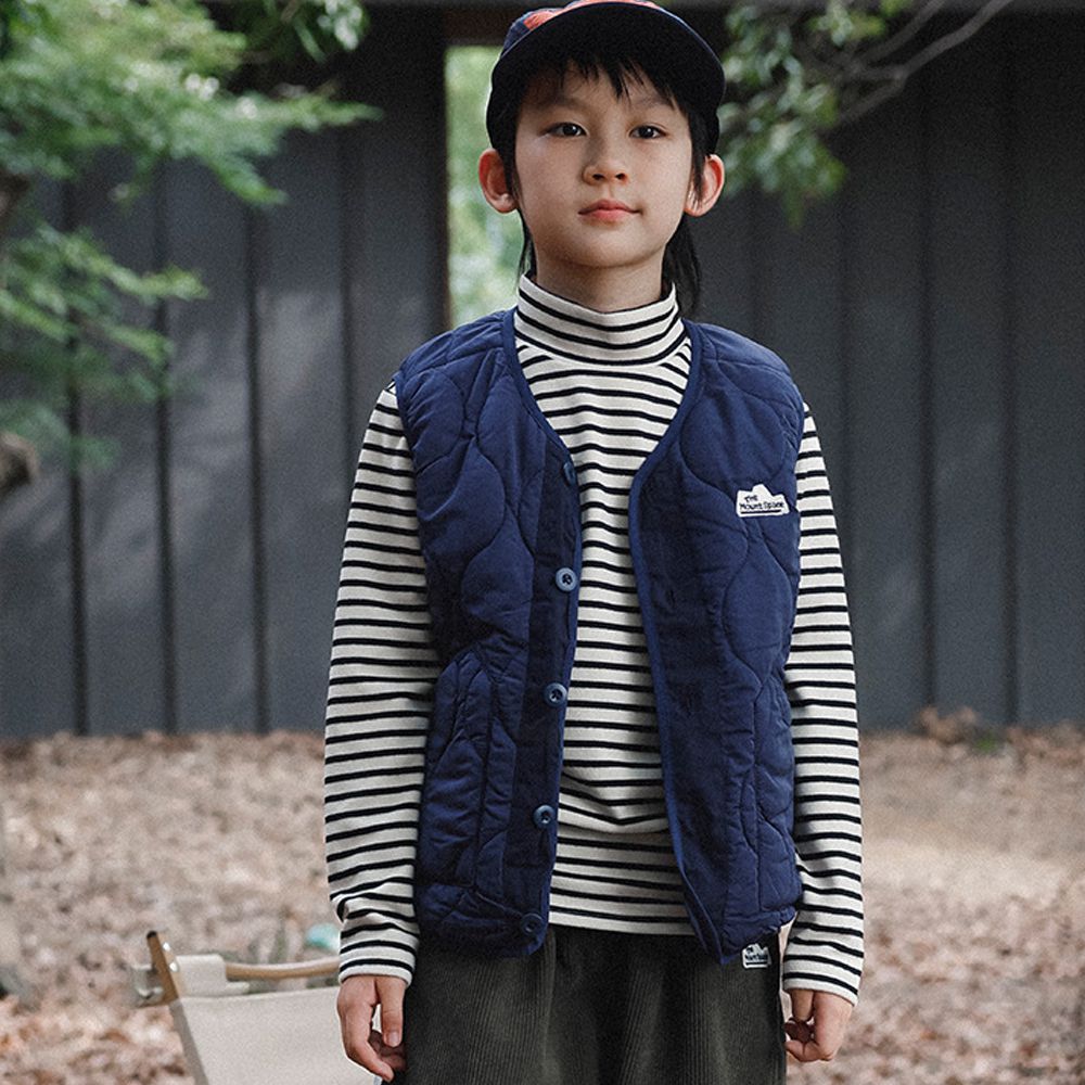 百搭絎縫鋪棉背心-藍色