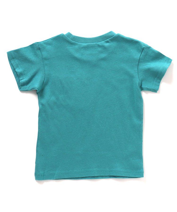 日本 BREEZE - 百搭舒適圓領短袖上衣-條紋-萊姆綠