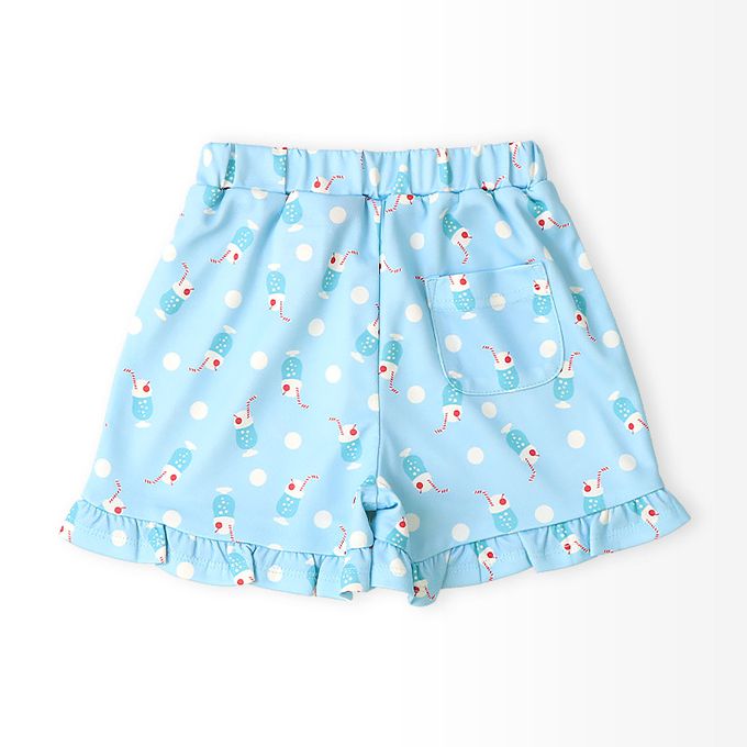 日本 ZOOLAND - 接觸冷感 透氣蘇打印花短褲-薄荷綠